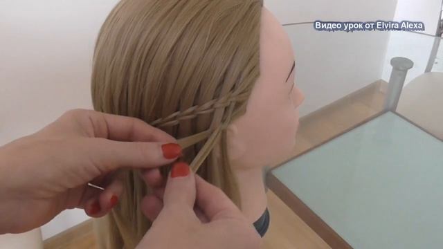 Причёска для длинных волос Коса Водопад Коса в школу Hair tutorial Trenza cascada смотреть онлайн