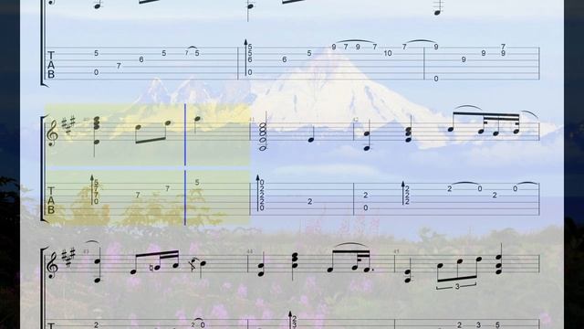 Amazing Grace(어메이징그레이스)/New Britain/Classical guitar/tab/Sheet Music смотреть онлайн