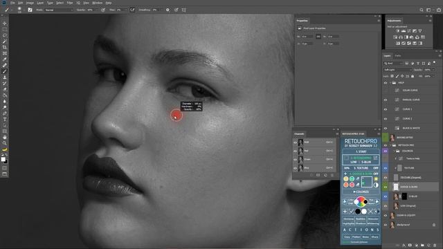 КАК УБРАТЬ МЕШКИ ПОД ГЛАЗАМИ | ШКОЛА РЕТУШИ RETOUCHPRO #1 смотреть онлайн