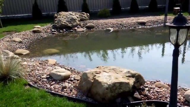 Водоем с помощью пленки для пруда внешний вид, Геопленка смотреть онлайн