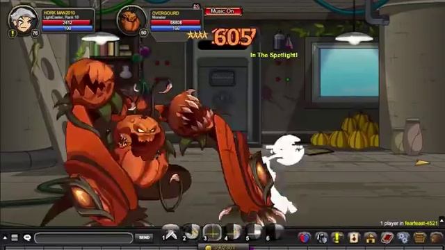 AQW - Wicked pumpkin caster FREE set (Seasonal boss drop) смотреть онлайн