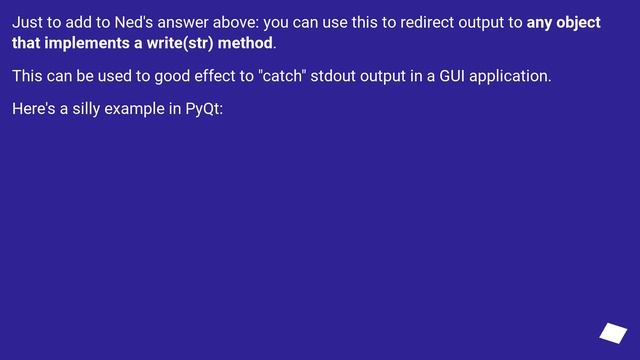 Can I redirect the stdout into some sort of string buffer? смотреть онлайн