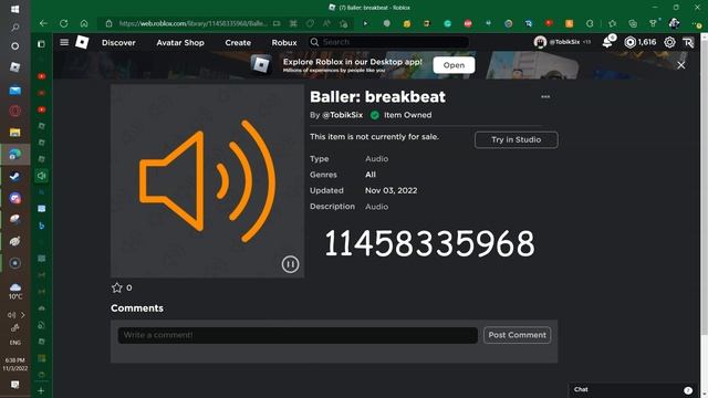 Baller: brakebeat [Roblox Id] i tried to fix it смотреть онлайн