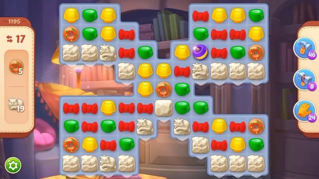 Homescapes Level 1195 With No Boosters - Hard Level