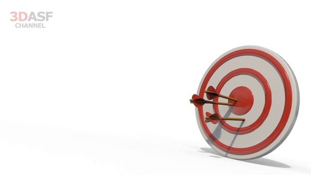 Arrow and Target 3D Animation - Royalty Free Stock Footage Video смотреть онлайн