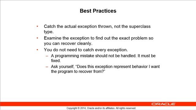 Best Practices for Exception Handling in Java смотреть онлайн