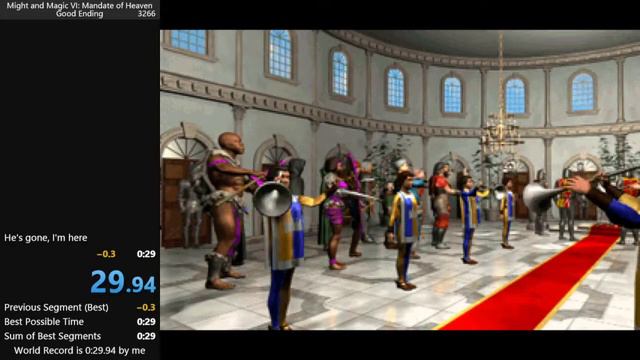 Might And Magic VI | Speedrun [0:29.600] Good Ending