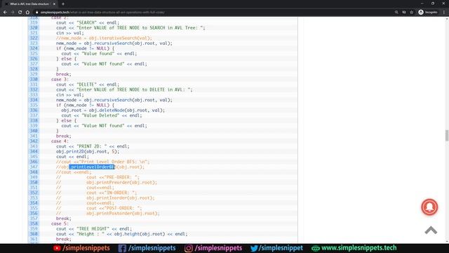 AVL Tree ALL Operation(Insertion, Deletion, Rotations, Balance factor, Searching) with Full C++ Cod смотреть онлайн
