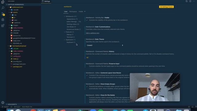 VS Code Setting: workbench.settings.editor смотреть онлайн