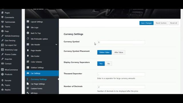 Car Dealer WordPress Theme— Theme Options смотреть онлайн