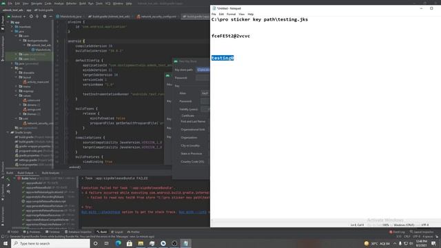 Different store and key passwords not supported for PKCS12 KeyStores value in Android Studio смотреть онлайн