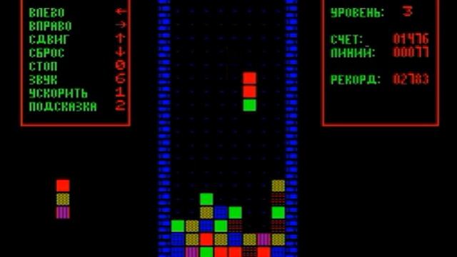 БК-0010, игра Columns (1991) смотреть онлайн