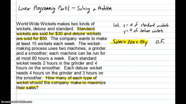 Linear Programming Part 3 - Writing Constraints смотреть онлайн