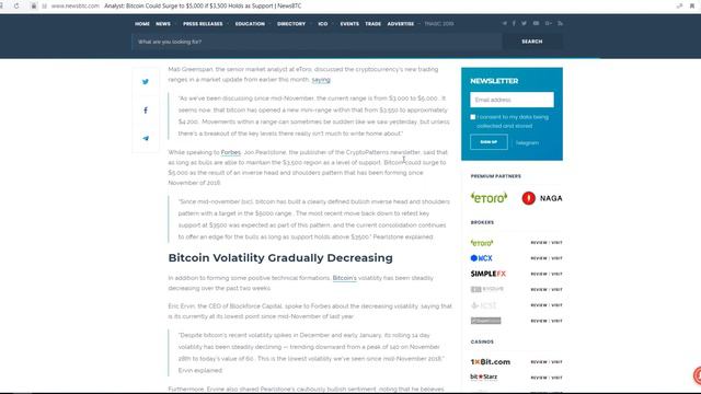Волатильность Биткоина Упала ВДВОЕ! Скоро НАВЕРХ? смотреть онлайн