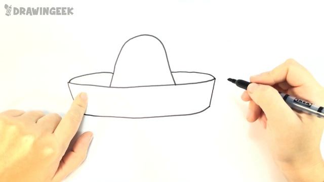 How to draw a Mexican Hat | Mexican Hat Easy Draw Tutorial смотреть онлайн
