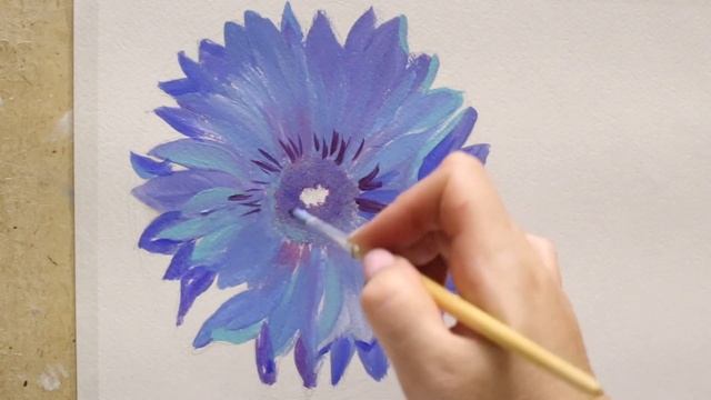 Рисуем цветы. Василёк. смотреть онлайн