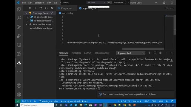 Build a .NET Core app for Azure Cosmos DB in Visual Studio Code - Session 1 смотреть онлайн