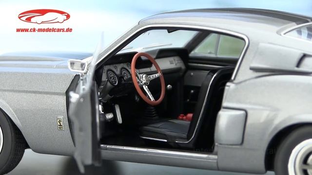 ck-modelcars-video: Ford Shelby Mustang GT500 Baujahr 1969 grau Solido смотреть онлайн
