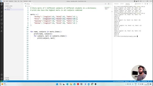 69. Exercise: Nested Loops and Nested Dictionaries | Python in Hindi смотреть онлайн