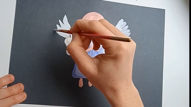 Как нарисовать рождественского ангела красками смотреть онлайн