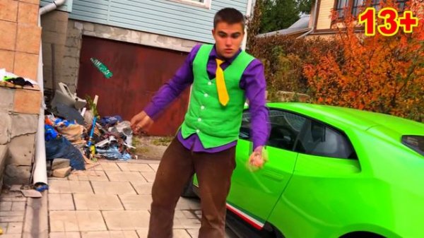 Mr. Joe on Camaro Taped Audi VS Mr. Joker with Car Key from Hover VS Green Man on Lamborhinni 13+