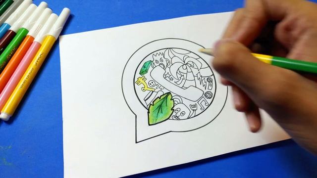 WHATSAPP LOGO DOODLE ART | STEP BY STEP | EASY TUTORIAL смотреть онлайн