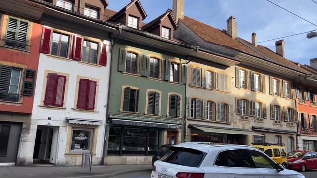 Nidau Biel Switzerland Walking Tour | 4K смотреть онлайн