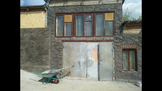 Отделка фасада гаража под камень, своими руками. смотреть онлайн