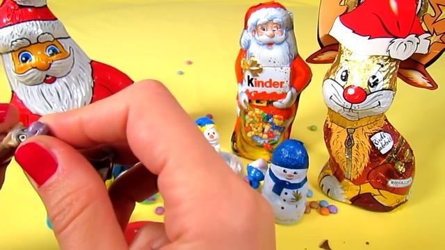 Christmas Surprises - Chocolate Santa Clauses, Chocolate Rudolph And Surprise Eggs