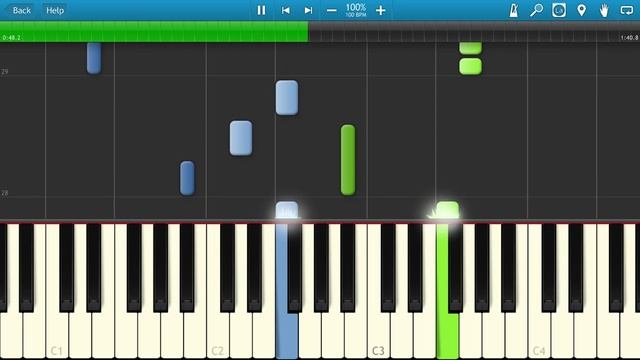 Мама - Первое Слово (на пианино Synthesia) смотреть онлайн