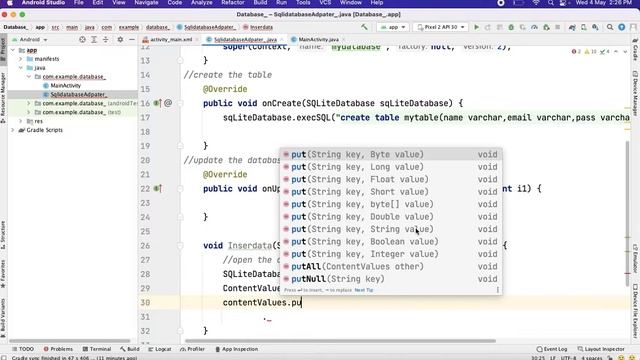Sqlite Database With Helper Class in Android Studio||how to insert data into database using Sql lit смотреть онлайн