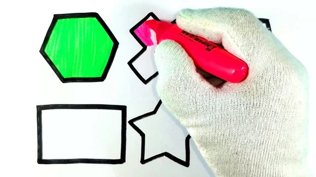 Learn Shapes For Kids, Coloring 2D Shapes For Kids Toddlers