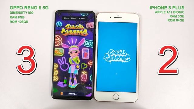 Speedtest: iPhone 8 Plus vs Oppo Reno 6 - Kèo này đã CÂN ? смотреть онлайн