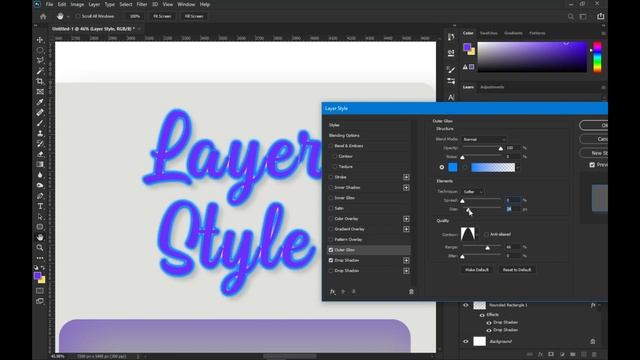 Layer Styles using Photoshop CC 2020 смотреть онлайн