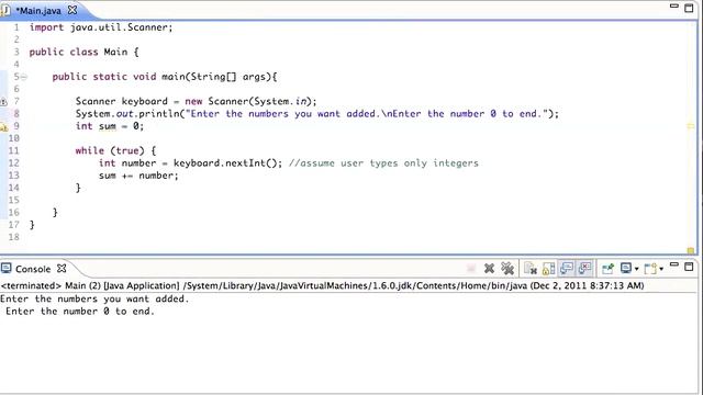 Java Loop Example Program: Add numbers: A Tutorial смотреть онлайн