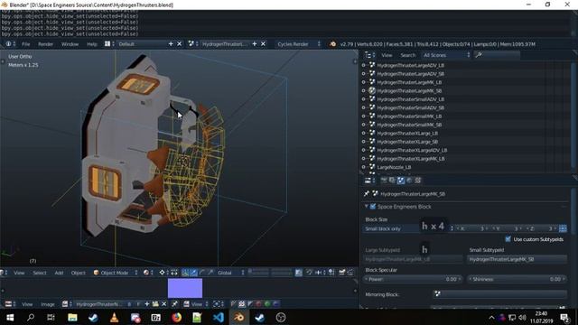 Space Engineers Modding: Blender - Hydrogen Thrusters смотреть онлайн