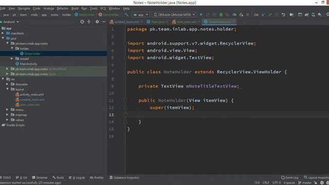 06 Adding RecyclerView, creating ViewHolder and Adapter classes смотреть онлайн