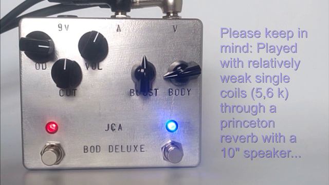 BOD Deluxe by JCA - natural organic overdrive and Ritchie Blackmore lead sound in one pedal смотреть онлайн