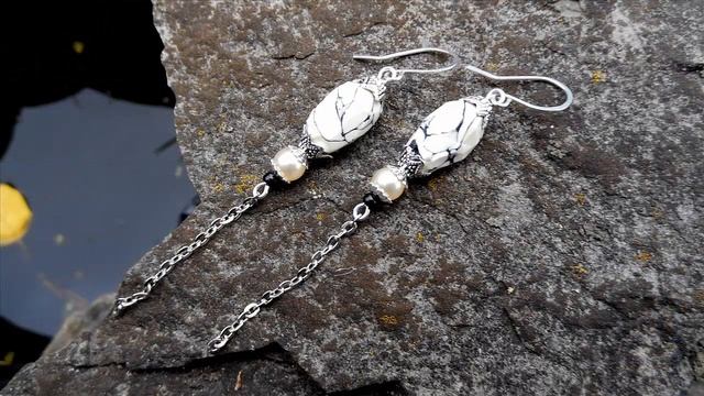 СЕРЬГИ ИЗ КЕЙНОВ холодный фарфор (под натуральный камень) Wire Wrap смотреть онлайн