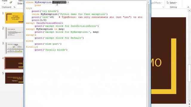 Python Try except else finally смотреть онлайн