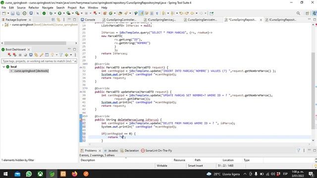 Curso Java - Spring Boot | Explicando e Implementando el Método Delete Usando jdbcTemplate смотреть онлайн