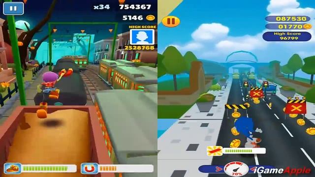 Subway Surfers ZOE Vs SONIC Rush Adventure Gameplay HD