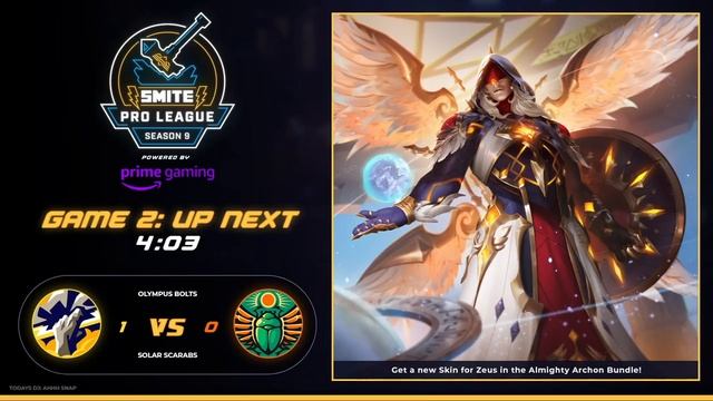 SMITE Pro League Phase 1 Week 4: Solar Scarabs vs Olympus Bolts смотреть онлайн