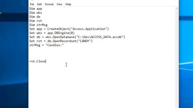 How to Use vbScript to Open and Work with Data in Access accdb Files - Late Binding Example смотреть онлайн