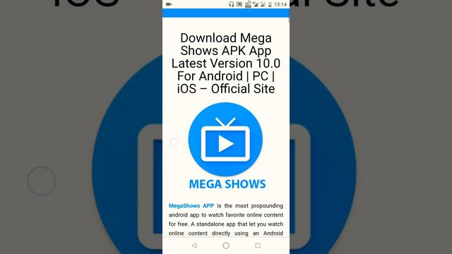 MegaShows APK || how to download app #MegaShowsAPK смотреть онлайн