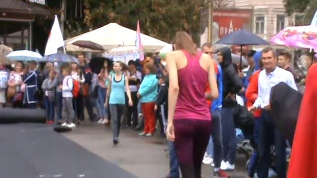 Начало соревнований под ливнем в Шахтах, Донская высота-2018 смотреть онлайн