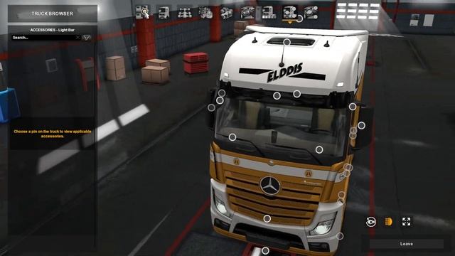 EST2 (1.32b) | tuning pack "Kelsa lightbars for MB Actros MP3 & MP4 v1.03 (07.09.2018) - review смотреть онлайн
