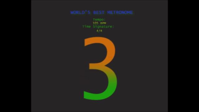 WORLD'S BEST METRONOME ! 105 BPM in 4/4 Time, With Visual! смотреть онлайн