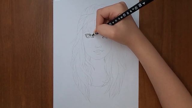 Как нарисовать портрет девушки / Drawing girl / How to draw a portrait of a girl смотреть онлайн