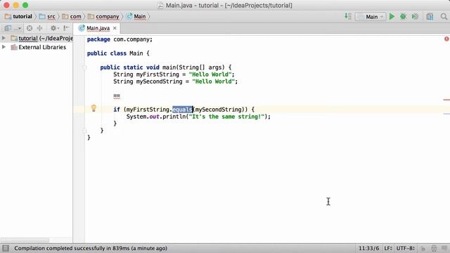 Java Tutorial for Beginners - Learn Java - #28 - String Comparison смотреть онлайн
